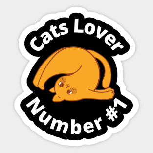 Cats Lover Number #1 Sticker